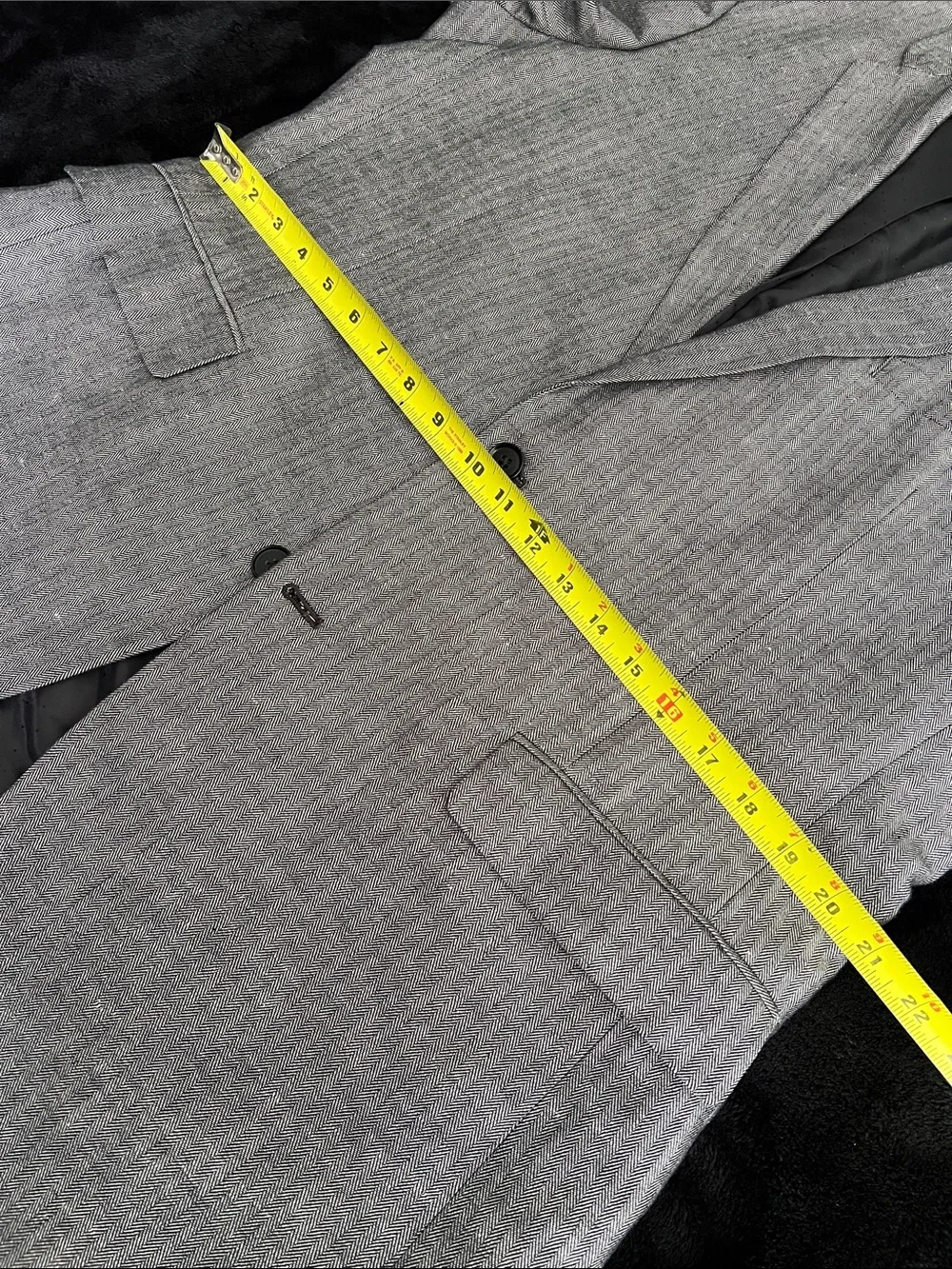 Linen & Cotton Tommy Hilfiger Silver-Cray Herringbone Blazer -
